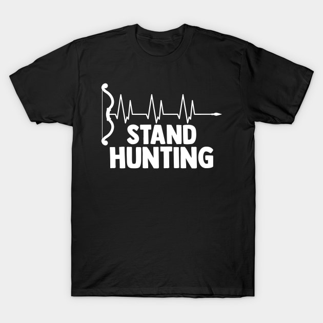 Stand Hunting For A Bowhunter BowHunting Enthusiast T-Shirt by sBag-Designs